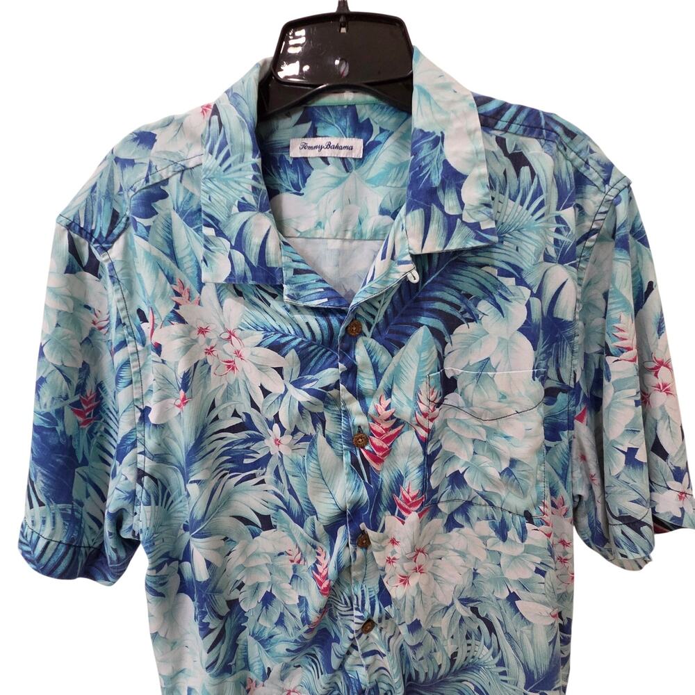 Men's Tommy Bahama Island Zone Camp Shirt, Size Large‎